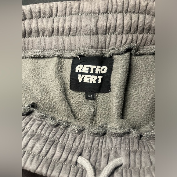 RETROVERT ALL OVER SMILEY FACE IN RHINESTONE Grey JOGGERS MEN SIZE Medium Y2K - Picture 4 of 5